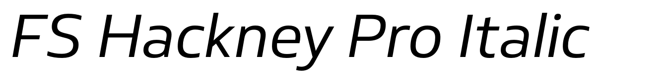 FS Hackney Pro Italic